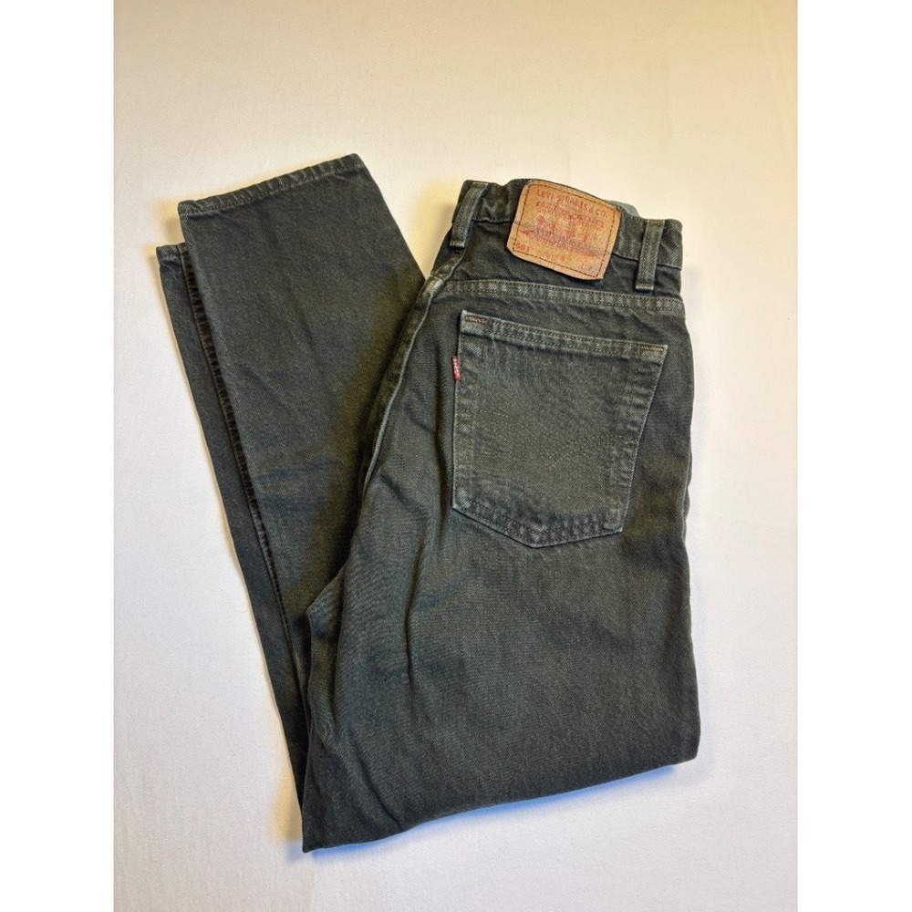 Vintage 90's Levi's 551 Women's Jeans Relaxed Fit Gray Green Denim 12P